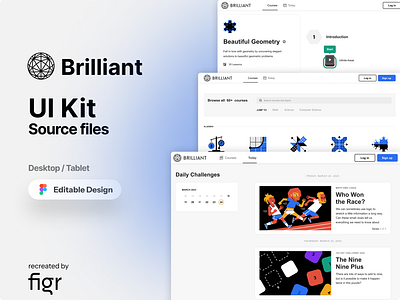 Brilliant Web UI (Redesigned) branding brilliant centres children courses creatives design edtech figma icons interface kit learning logo mcq product quiz school ui ux webapp