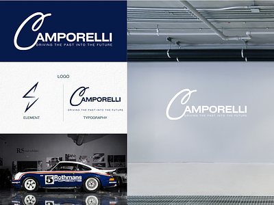 Camporelli - Logo inspired by Rothmans brand branding car brnad car logo logo logo design porsche porsche logo rothmans