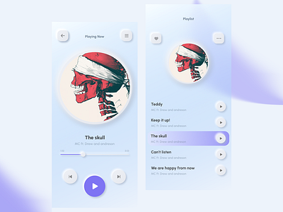 Music Player Screens UI 3d branding graphic design logo motion graphics ui