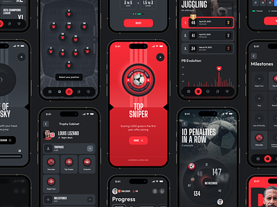 Train Effective - app 2 app application clean design football interface minimal mobile app platform product soccer sport ui uiux ux