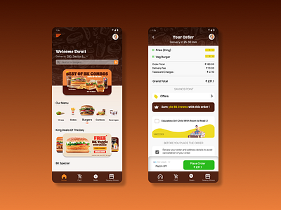 Burger King App brgerkingapp burgerapp redesign redesignui ui uidesigb ux uxdesign