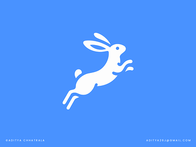 White Rabbit - Logo Design active animal best top designer brand identity branding clever fast jump jumping rabbit logo design logo designer minimal modern pet rabbit rabbit logo smart speed sports white rabbit