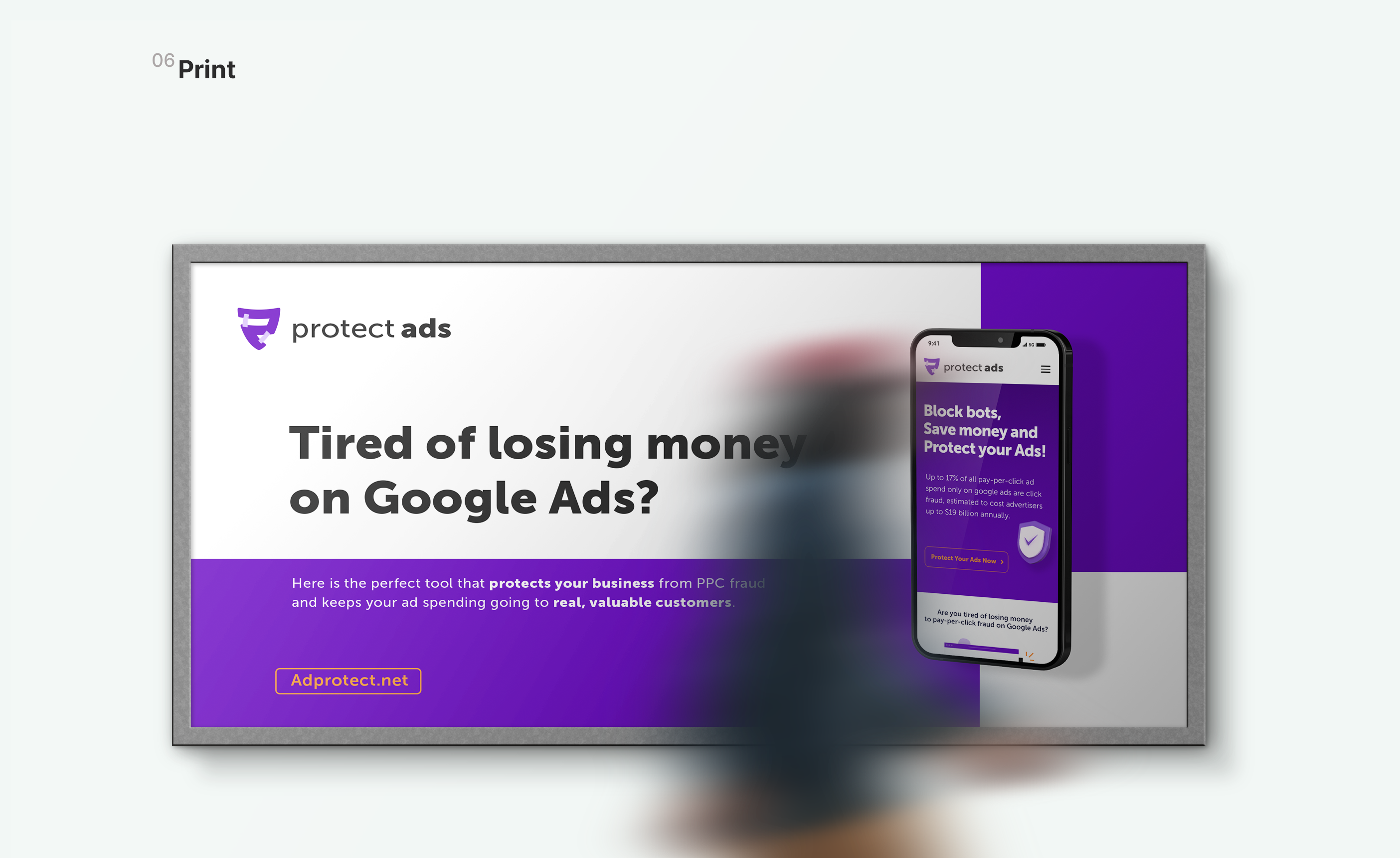 SaaS for click-fraud detection - Brand Identity - Protect Ads brand identity branding branding design graphic design icons identity system landing page logo logo design logo design saas logo saas protection software saas saas brand book saas lp design ui visual identity web design