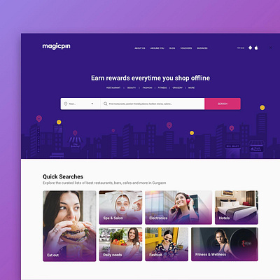 Magicpin website header design magicpin app ui design ux design website