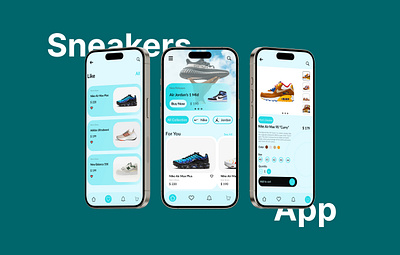 Sneakers App mockup app branding design graphic design logo ui ux vector