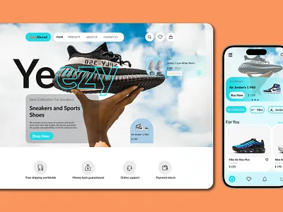 StepAhead sneakers website and app animation app branding design graphic design illustration logo motion graphics typography ui ux vector