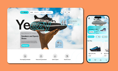 StepAhead sneakers website and app animation app branding design graphic design illustration logo motion graphics typography ui ux vector