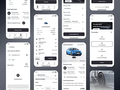 Car Booking App UI Design // Jacksphere creative design design agency graphic design illustration islamabad jacksphere motion graphics pakistan ui united states us user experience user interface ux vector