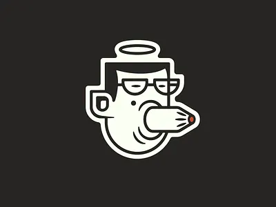 Coffeeshop Logo Concept branding cannabis coffeeshop design designer funny graphic design illustrative joint logo marihuana marijuana minimalistic modern monochrome playful smoking stylish suy weed