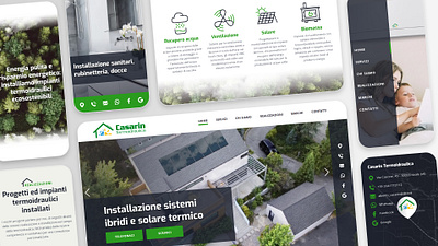 Casarin Termoidraulica Website bootstrap css animation css3 custom design graphic design green html5 icons italian parallax responsive thermo hydraulic ui ux web design web development webdesign website white