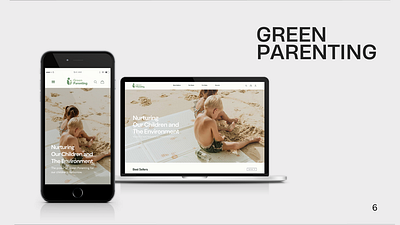 Green Parenting Website design ui ux