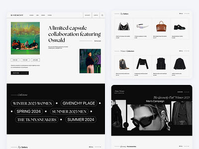 Givenchy fashion e-commerce website redesign ecommerce website ecommerce website design fashion fashion website ui ui design website design website redesign