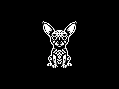 Chihuahua Logo animal branding cartoon chihuahua design dog emblem icon identity illustration k9 logo mark mascot pet puppy symbol tribal vector vet