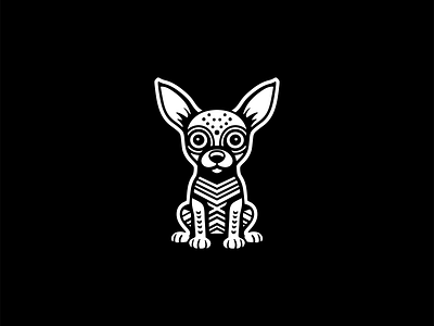 Chihuahua Logo animal branding cartoon chihuahua design dog emblem icon identity illustration k9 logo mark mascot pet puppy symbol tribal vector vet