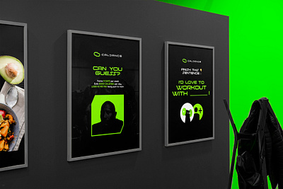 Guess the athlete poster design for CalDance web3 fitness tech athlete black bold brand design branding cool crypto design fitness futuristic graphic design green guess minimal post post design poster poster design tech web3