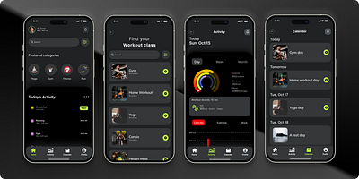 Workout app app design graphic design illustration typography ui ux