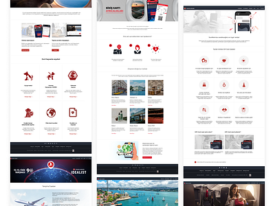 Turkish Airlines Web Pages ui ux webpage