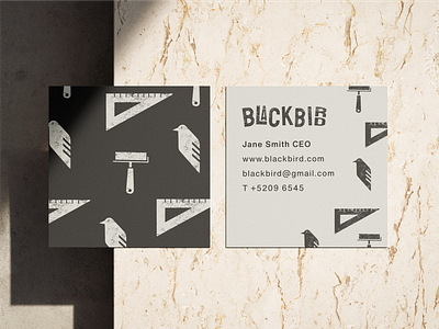 Blackbird - Branding bird black brand brandidentity branding dark letterpress logo paint pattern ruler texture visual identity