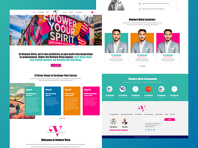 Venture Vista Landing Page animation branding logo ui