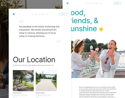 Picnic Website landing page design editorial picnic ui web