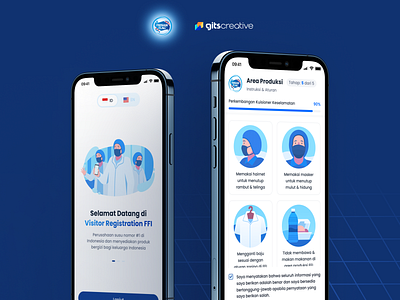 FFI: Safety Questionaire Mobile App answer app branding design form graphic design illustration input logo mobile navy onboarding question questionaire safe secure step ui ux vector