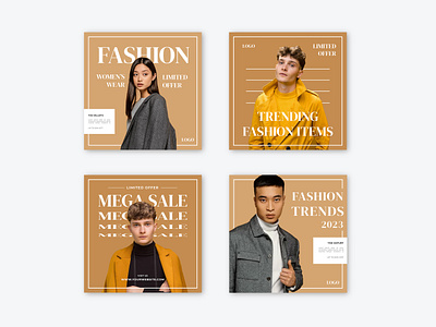 Fashion Instagram Post - Design Exploration brand branding brown elegant fashion fashionista graphic design instagram instagram post media minimalist post sale simple social media square stylish template typography ux