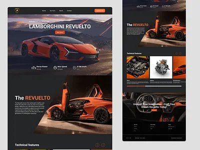 Car Website Concept Design automobile automotive booking car car booking car rent car website drive landing page modern modern wesbite motor orange ride transport ui uiux ux vehicule website design