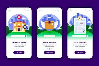 Trending Real Estate App Design for iOS and Android real estate ui uiux design