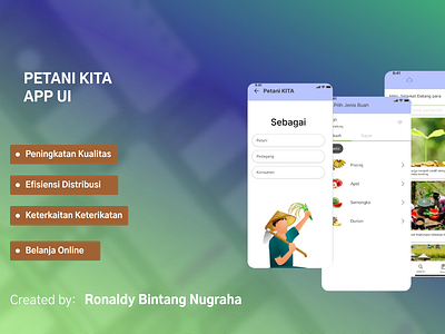 Petani KITA Mobile APP UI logo ui ux