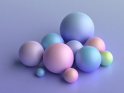 Spheres 3d abstract art background blender branding clean colorful design illustration minimal minimalist pastel colored render shape simple spheres