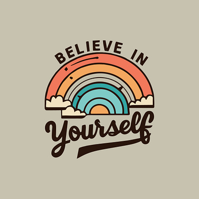 Believe in yourself clipart design graphic design illustration lettering logo quote svg typography quotes