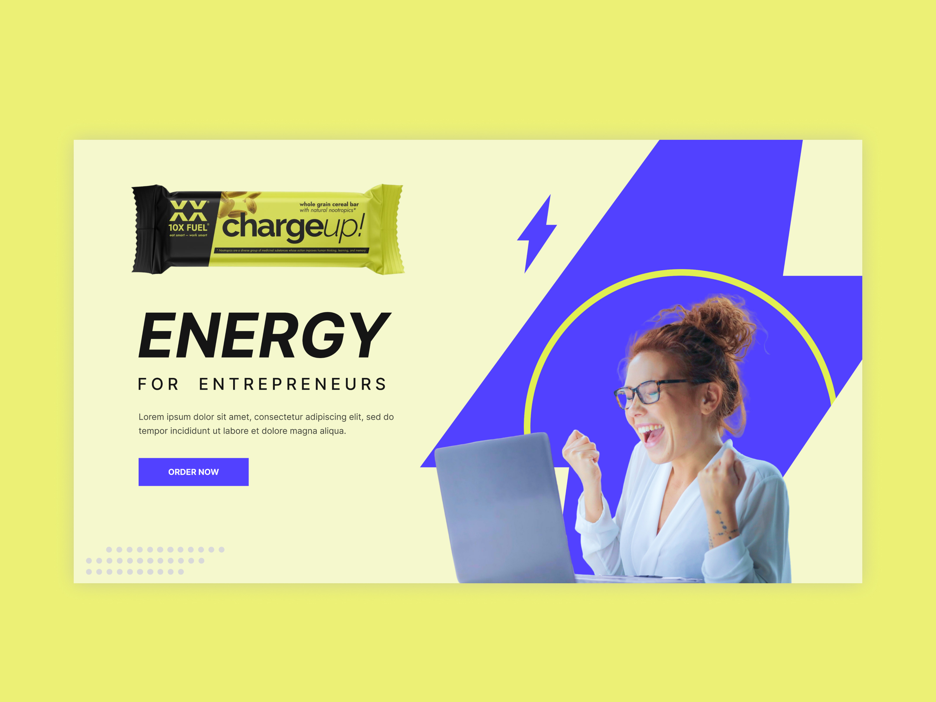 Cereal bar website banner banner boost boost energy cereal cereal bar chocolate design energy graphic design header hero hero image illustration landing page minimal ui ui design web design website banner website design