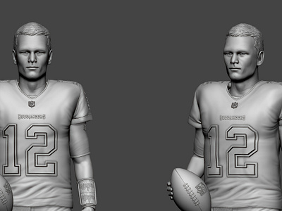 Tom Brady- 3D Character Design 3d 3d modeling 3d rendering character design designing greymodeel modeling printing rendering sculpting visualization