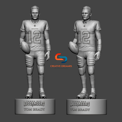 Tom Brady- 3D Character Design 3d 3d modeling 3d rendering character design designing greymodeel modeling printing rendering sculpting visualization