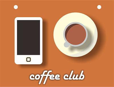 Flat design coffe club branding coffelogo coffeshop coreldraw flatdesign graphic design illustration logo vector