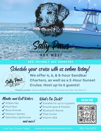 Salty Paws Key West Flyer Design branding content design flyer graphic design