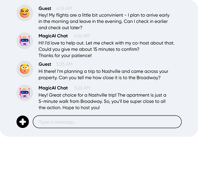 Airbnb chatbot — gif for email after effects ai airbnb animation chatbot design email gif graphic design motion graphics ui