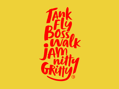 Tank fly boss walk jam nitty gritty! brand branding design dj graphic design illustration music print screenprint tshirt type typography vector