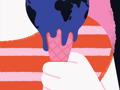 Editorial illustration for Glamour magazine #2 art climate colorful design editorial environment global warming illustration planet vector
