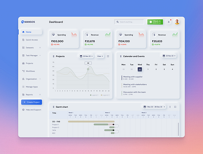 Dashboard Neumorphism UI for SaaS Product analytics cards charts dashboard graphs neumorphism statistics stats ui user experience user interface ux web design webapp website