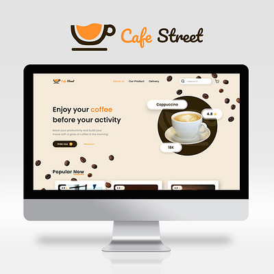 Coffee Web 3d animation branding coffee web graphic design logo ui