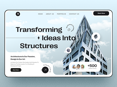 Architectural agency branding design dribbble new ui ux web website