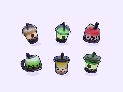 Bubble Drink - 3D Illustration 3d 3d illustration beverage bubble bubble drink cup drink fruit glasses ice ice cream icon icon set illustration juice sweet tea ui web webdesign