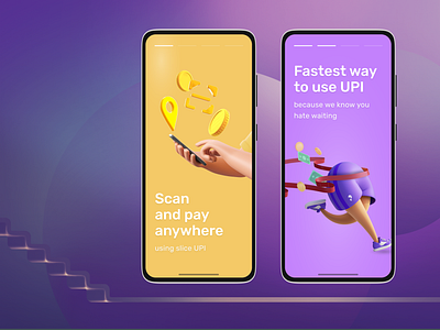 Onboarding Screens for a Fintech App design digital illustration illustration onboarding ui ux