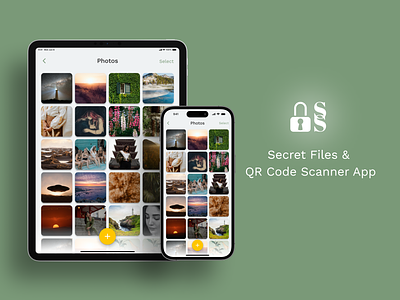 Secret Files & QR Code Scanner / iOS App UX Design app app design dark mode design figma ios light mode logo mobile app mockups prototyping qr code scanner responsive design secret files ui uiux user research ux ux design wireframing