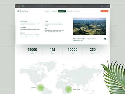 Terraformation - Scaling Biodiversity business carbon cards depth eco ecosystem environment floating green homepage landing page marketing site minimal modern plants simple sustainability sustainable web design website