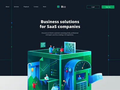 Business website branding business website design digital illustration graphic design graphs homepage humans illustration matrics mechanics people at work shop details stats ui webpage