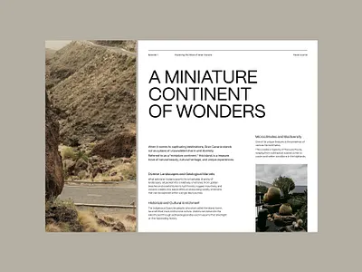 Exploring Gran Canaria 01 art direction branding design minimalist typography ui user interface web design