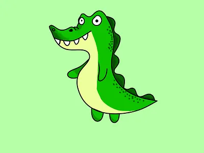 little crocodile design graphic design illustration logo vector