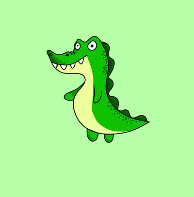 little crocodile design graphic design illustration logo vector